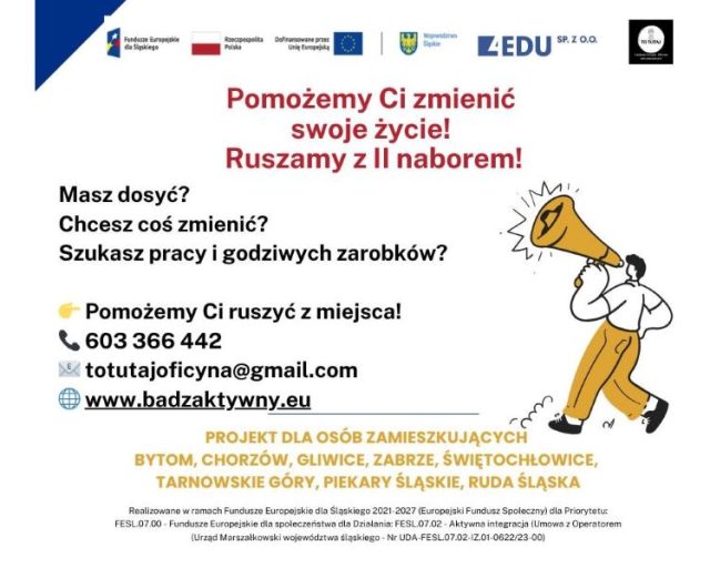 Zdobądź nowe kwalifikacje i znajdź pracę! Ruszył nabór do projektu "Bądź aktywny"