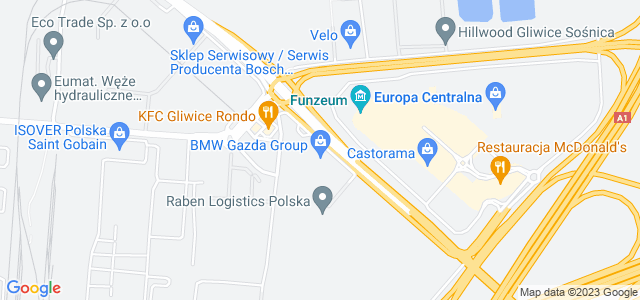 Mapa dojazdu BMW Gazda Group Gliwice
