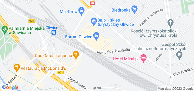 Mapa dojazdu Centrum Handlowe Forum Gliwice