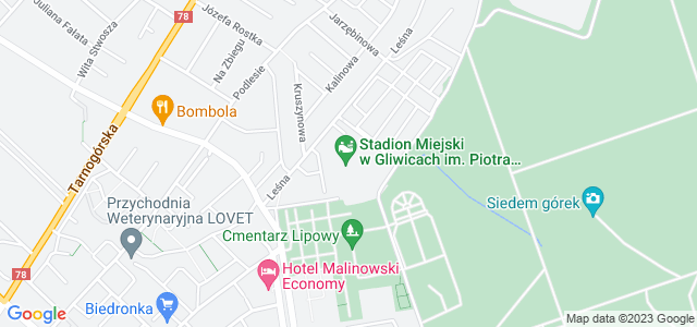 Mapa dojazdu GKS Piast Gliwice Gliwice