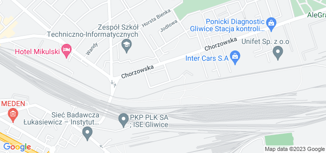 Mapa dojazdu II Urząd Skarbowy Gliwice
