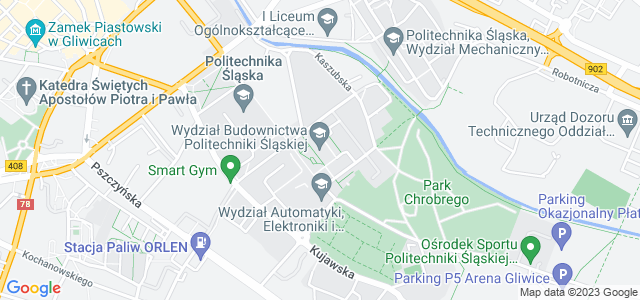 Mapa dojazdu Szkoły Policealne TEB-Edukacja Gliwice