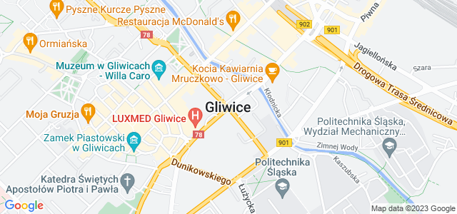 Mapa dojazdu Teatr Muzyczny dla dzieci i młodzieży Wit - Wit Gliwice
