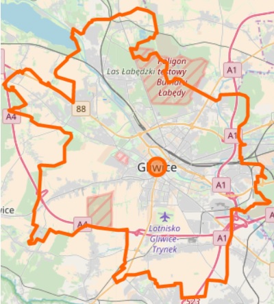 Gliwice - plan miasta