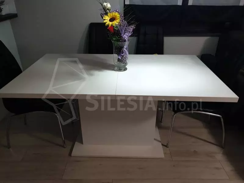 Biały stół do salonu