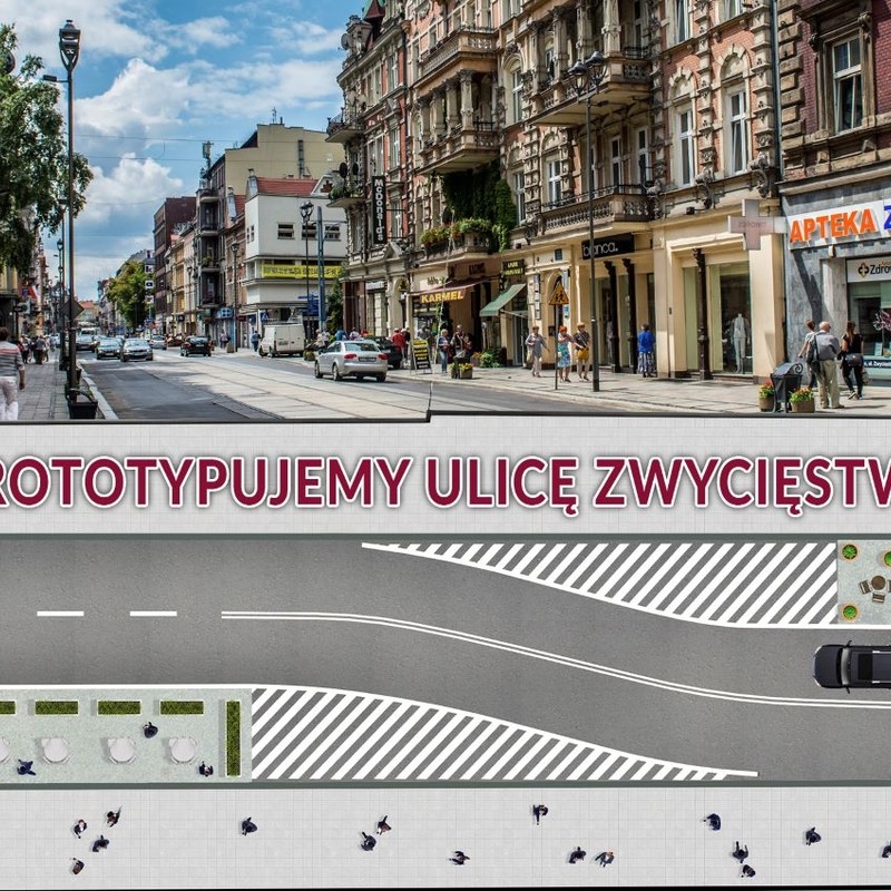 Gliwice przetestują nową, tymczasową aranżację ulicy Zwycięstwa