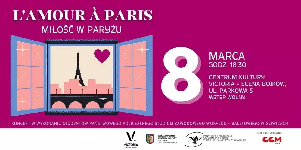 Kultura w prezencie na Dzień Kobiet. "Miłość w Paryżu" w gliwickim centrum kultury / fot. org.