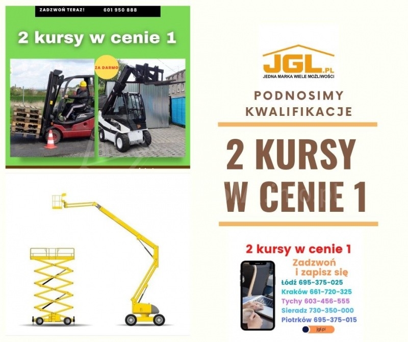 Kursy wózki widłowe, podesty, zwyżki z UDT
